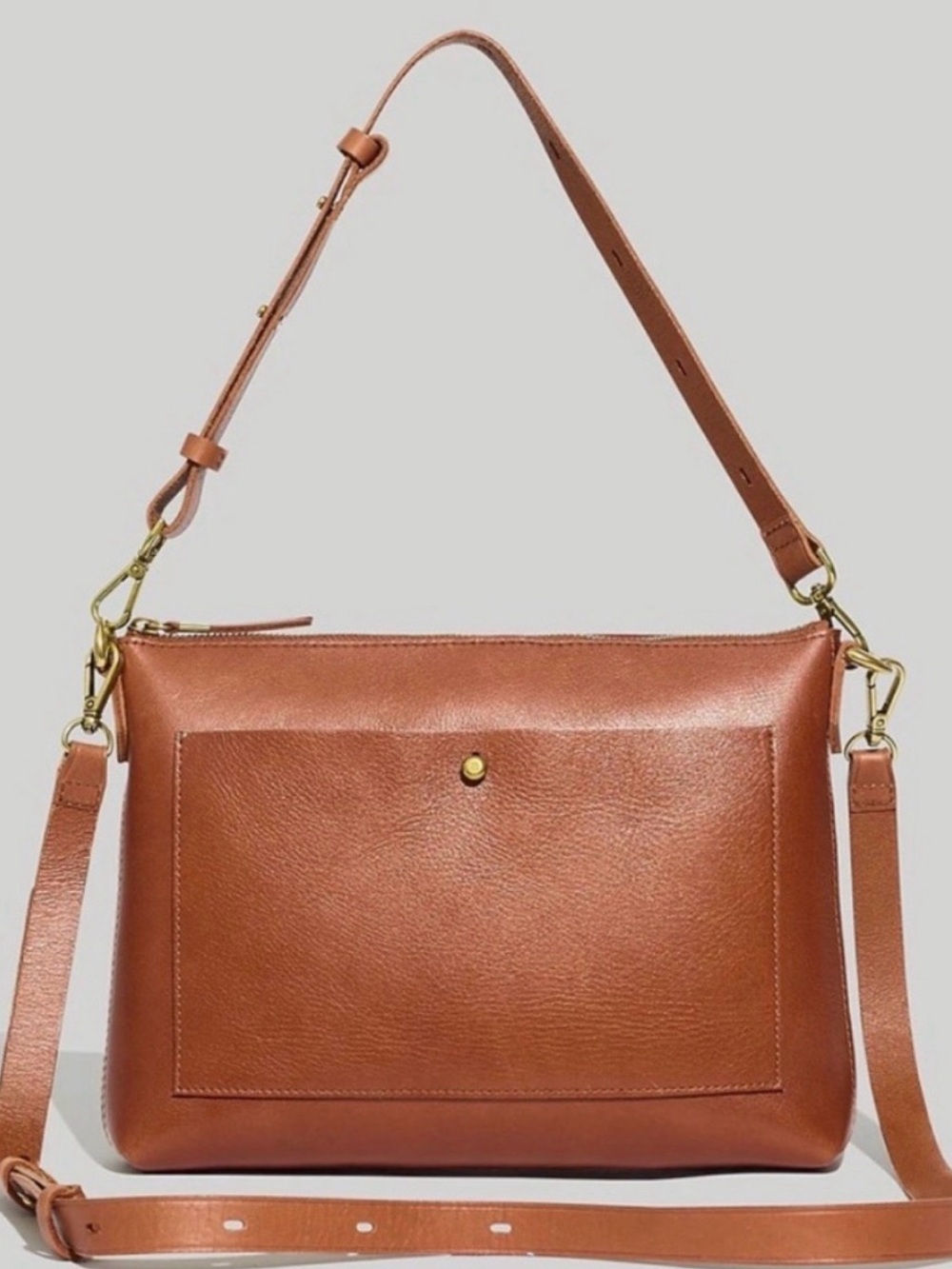 Madewell Transport Brown Leather Shoulder Bag